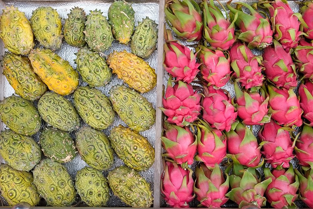 Marrakech-Morocco Exotic fruits for sale in the medina